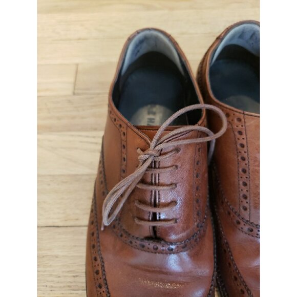 COLE HAAN Men\'s Oxford Shoes Sz 9 Williams Wingtip British Tan Leather main image 7
